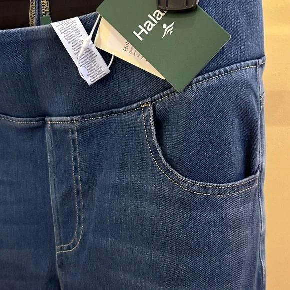 Halara Flex High Waisted Pockets Washed Casual Bootcut Jeans - Picture 3 of 4